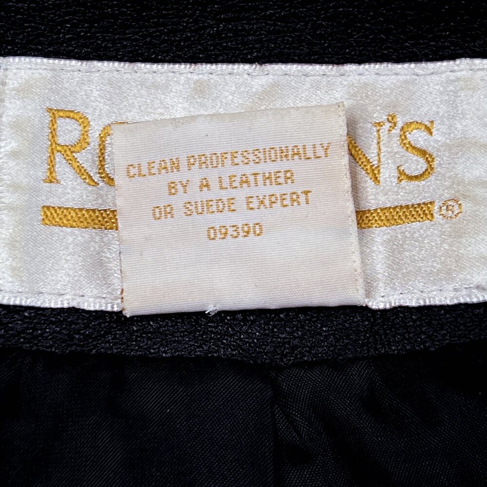 ‘80s Vintage Leather‎ Power Suit Jacket Stretch Slit Skirt Approx Sz 3XL NWOT - Picture 10 of 12